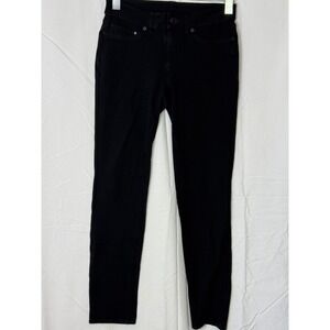 Eddie Bauer Womens Black Skinny Ponte Pants Size 2 Stretch 5-Pocket Trousers